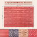 Happypapa Christmas Wrapping Paper, Kraft Xmas Wrapping Paper Rolls - Jingle Bell, Reindeer, Gift and Snowflakes Pattern - 4 Rolls - 17 Inch  120 Inch Per Roll