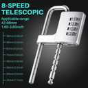 Gisafai 2 Pcs 4 Digit Combination Cabinet Lock U Shaped Code Gym 2.51 x 4.6 Inch Adjustable Padlock Metal Long Shackle Lock for Under 0.6" Width Outdoor College Fences Sports Lockers Gym