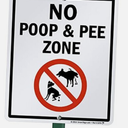 No Poop Pee Zone Warning Sign, No Dog Poop Security Metal Signs for Home Busines Outdoor Indoor Road Yard Garage Street Wall Caution Decor