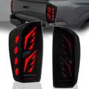 Tacoma LED Tail Light Assembly,Starting Animated Rear Lamp Assembly for 2016 2017 2018 2019 2020 2021 2022 2023 Toyota Tacoma, with Dynamic Turn Signal,Brake Light,Reverse Light (Blaze Beam Series-Smoked)