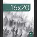 MCS Museum Poster Frame 16x20 Onyx, Vertical & Horizontal Wall Hanging Large Picture Frame for Photos, Posters & Art Prints (1-Pack)