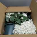 Artificial Hydrangea Bush 20 Inch Potted Faux Hydrangea Plant, UV Resistant Outdoor Hydrangea Artificial Plants for Front Porch, Garden, Patio & Indoor Decor