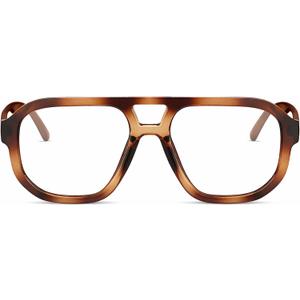livho Retro Aviator Blue Light Blocking Glasses for Women Men with Soft Case, Trendy Rectangle Computer Eyeglasses