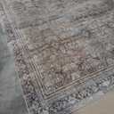 Loloi Layla Collection LAY-03 Olive/Charcoal 7'-6" x 9'-6" .13" Thick Area Rug, Soft, Durable, Vintage Inspired, Distressed, Low Pile, Non-Shedding, Easy Clean, Printed, Living Room Rug