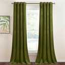 StangH Olive Green Curtains 108 inches Long, Super Soft Velvet Luxury Home Decor, Christmas Holiday Backdrops for Party/Living Room/Bedroom/Office, W52 x L108, 2 Panels (52"W x 108"L (Pack of 2))