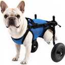Dog Wheelchair for Back Legs - Lightweight Adjustable Rear Wheels Mobility Cart for Disabled & Senior Dogs, Hind Legs Support (Medium)