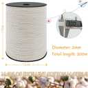 JeogYong 3mm Macrame Cord, 984 Feet Natural Macrame Rope Yarn, 3 Strand Twisted Cotton String for DIY Crafts Wall Hanging Plant Hangers Gift Wrapping Decorations (Lemon Yellow)