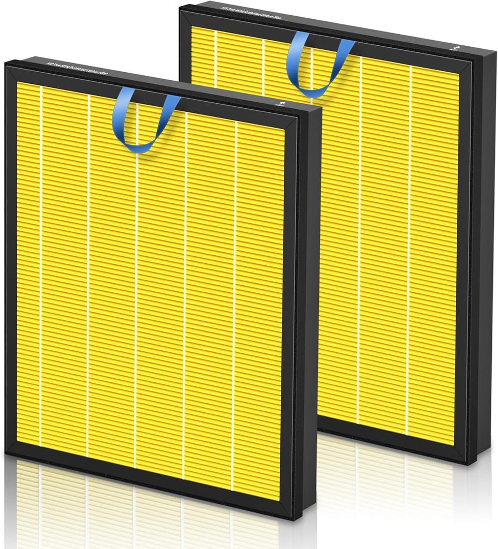 Vital 200S Pet Care Replacement Filter for LEVOIT Vital 200S and Vital 200S-P Air Purifier, High Efficiency Activated Carbon Filter, Vital 200S-RF-PA, 2 Pack, Yellow