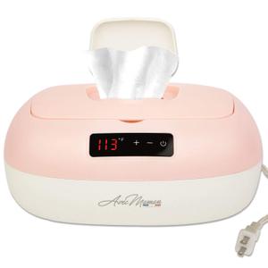 Avec Maman La Caresse Baby Wipe Warmer - Baby Essentials for Girls - Wet Wipe Dispenser - Adjustable Heat Settings Digital Display - Pink