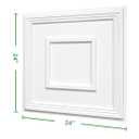 STICKGOO PVC Ceiling Tiles, 2'x2' Glue Up Ceiling Panel White to Prevent Breakage Cover 48 Sq. Ft, Pack of 12 Tiles, 24"x24"