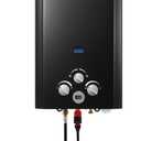 GASLAND 2.64GPM Propane Tankless Water Heater Outdoor 10L - Portable Camping Hot Water Heater, Overheating Protection, Easy to Install - Use for RV, Cabin, Barn, Camping, Boat (Black)