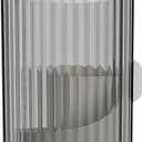 YOOLENS Makeup Brush Holder with Lid 360 Rotating Clear Dustproof Make Up Organizers for Vanity Bathroom Countertop, Gray