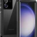 Lanhiem for Samsung S23 Ultra Phone Case, IP68 Waterproof Dustproof, Built-in Screen Protector, Rugged Full Body Shockproof Protective Cover for Samsung Galaxy S23 Ultra 5G, Black