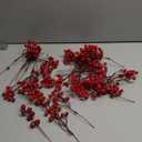 Christmas Red Berry Garland Artificial Burgundy Cranberry Xmas Tree Decor Holly Berry Garland for Winter Christmas Indoor Outdoor Home Fireplace Table Decorations(Large)-1PCS
