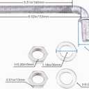 J-Bolt Post Hinge with 5/8" Hinge Pin Galvanized Post Gate Hinge for Chain Link Fence, Washers & Nuts Included (6" (4 Pcs))