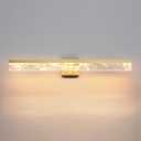 AIJIASI Gold Bathroom Light Fixtures, 32 Inch Modern Vanity Lights for Bathroom 24W Dimmable Vanity Lighting Fixtures Over Mirror LED Vanity Light Bar for Restroom Mirror 3000K