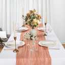 12 Pack Coral Cheesecloth Table Runner 10Ft Spring Gauze Cheese Cloth Table Runner 35x120 Inch Boho Sheer Rustic Fabric for Holiday Party Decor Baby Shower Wedding Decorations
