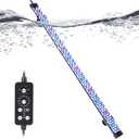 hygger Submersible LED Aquarium Light, 24W 26.8 in 24/7 Mode Fish Tank Light with 5 Rows Beads, with Timer 9 Colors and Adjustable Brightness, Full Spectrum IP68 Waterproof Light for Fish Tank 28-54in