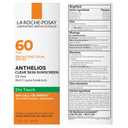 La Roche-Posay Anthelios Clear Skin Sunscreen Dry Touch SPF 60, Oil Free Sunscreen For Face, Oil Absorbing, Broad Spectrum SPF + Antioxidants, Non-Greasy, Oxybenzone Free, Travel Size