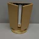 Deweisn Floor Mount Tri-Fold Lighted Vanity Mirror with 21 LED Lights, Touch Screen and 3X/2X/1X Magnification, Two Power Supply Modes Make Up Mirror,Travel Mirror (Gold)