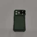 BXYJY for iPhone 17 Pro Wallet Case, Credit Card Holder (4-5 Cards), Slide Lens Cover, Military Drop Protection, Rugged Heavy Duty Women Men Protective Phone Case for iPhone 17Pro 6.3", Green