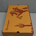 Cowboy Boots for Men Square Toe Chelsea Boots Mens Western Ankle Boot Slip On Casual Dress Boot (8, Brown)