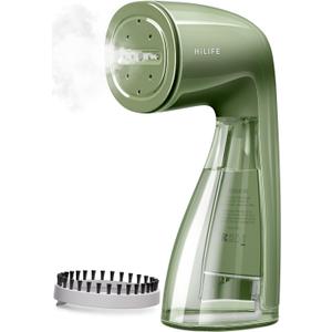 HiLIFE Steamer for Clothes, 1100W Clothes Steamer with Large 300ml Tank, Handheld Clothing Steamer, Fabric Wrinkle Remover, Portable & Compact Travel Size Garment Steamer ONLY FOR 120V (Green)