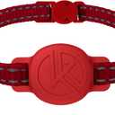 Tile Sticker Holder Cat Tracking Collar (2024) - Breakaway, Reflective Kitten Collar with Bell and Holding Case for Tile by Life360 (Red)