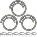 Poolvio Pool Hoses for Above Ground Pools 1.25" Diameter x 59" Long, 3-Pack, Heavy Duty UV Resistant & Leak-Proof Pool Pump Hoses with 6 Metal Thumb Clamps, Fits Intex Filter Pump 607/637