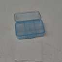 FYY Weekly Pill Organizer with Labels,8 Compartments Travel Daily Pill Case Airtight Moistureproof Large Pill Box to Hold Vitamins, Fish Oil, Supplements,Cotton Swab and Bandages-Blue