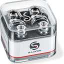 Schaller S Locks Guitar Strap Locks and Buttons (Pair) Chrome