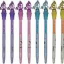 Maydahui 12 PCS Butterfly Gel Pen Small Crystal Diamond Pens Creative Bling Pen Black Ink for Girls School Business Office