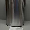 BestOffice | 13 Gallon Trash Can with Lid | Automatic Touchless Garbage Can | Odor Control | Modern Oval Design | Easy to Clean | Stainless Steel | Fits Any Kitchen, Bathroom, Office or Home