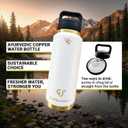 copper infused Water Bottle (white)