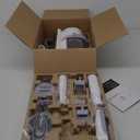 Sweetcrispy Professional Pet Grooming Vacuum Kit with Cordless Low Noise Dog Clippers, 2.5L Cup, 3 Suction Modes, and 5 Groomer Tools for Cats, Other Animals Hair Trimmer (White)