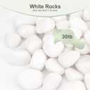 Pulovin 30 lbs White Rocks for Plants Indoor, 1-2 inch Decorative Garden Stone Outdoor Landscaping, Walkways, Yard, Large Polished River Rocks for Plants Pots, Vases, Crafts