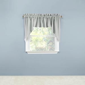 Renaissance Home Fashion Emmett 3Piece Lined Swag Set, 102 X 36,Silver,102" X 36"