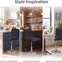 Bar Stool Covers with Backs Set of 2, Stretch Bar Stool Chair Covers with Back, Knitted Jacquard Fabric, Removable & Washable Slipcovers for Kitchen Pub Dining Room Barstools