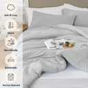 Quataly Queen Comforter Sets Lightgrey,3PCS Soft Lightweight Breathable Bedding Comforter Sets for All Season, Queen Size(90''90'' Comforter & 2 Pillowcases)