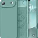 Vooii Magnetic for iPhone Air Case, Compatible with Magsafe (Premium Liquid Silicone) (Integrated Camera Control Button) Anti-Scratch Microfiber Lining for iPhone 17 Air 6.5 inch, Pine Green