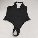 REORIA Women's Halter Strap Deep Plunging V-Neck Bodysuit M