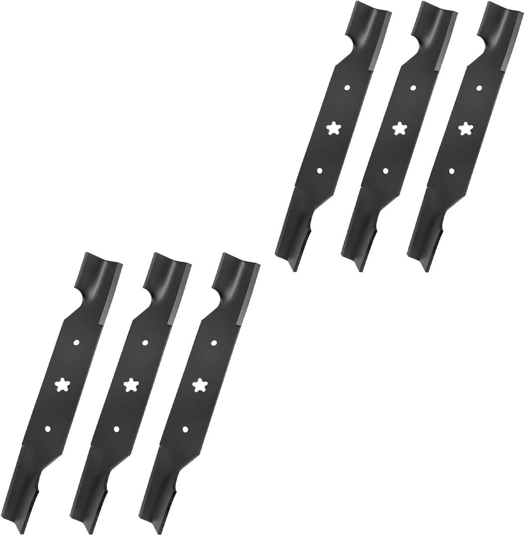 Keycci 187256 Lawn Mower Blades, Compatible with 54" Hu-sqvarna EZ5426, GT2254, GTB54A Lawn Mower, Replace 532187254 532187256 539112053 6 Pack