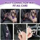 Lukovee Dog Seat Belt for Car, Adjustable Dog Car Harness for Large Medium Small Dogs, Soft Padded & Breathable Mesh Dog Seatbelt with Car Strap and Carabiner (Purple,S)