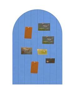 Foldable Bulletin Board, 0.35" Thick Felt Wall Tiles, Large Cork Board with Adhesive Sticker, Round Edges Wall Panels for Office Bedroom Living Room, Decorative Board (Sky Blue, 24x16 inches)
