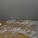 Happy Birthday Neon Sign for Wall Decor, Usb Powered with Dimmable Switch, Reusable Neon Light Sign for All Party Decoration Happy Birthday Signs (16" white)