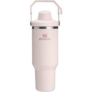 Stanley IceFlow 2.0 Fast Flow Tumbler with Handle 40 oz | Twist On Angled Spout Lid | Leakproof Water Bottle | Insulated Stainless Steel | BPA-Free | Rose Quartz