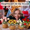 Ktmeor Crochet Kit for Beginners, Sunflower Crochet Starter Kit with Step-by-Step Video Tutorials, 40% Extra Practice Yarn