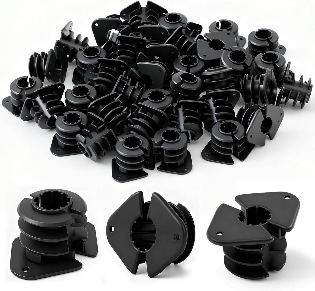 Briwooody 50 Pcs 1/2 Inch Pex Pipe Clamp thru Stud Pipe Support Isolation Clamp for Pex Copper CPVC Tubing, Plastic Tubing Support for Wood Stud Installation