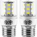 Refrigerator Light Bulb,Appliance Bulb 5304511738/ Light Bulb Kei D34l E26/E27 3.5W 5000K (85V-265V White Light) Compatible for Frigid-aire Ken-More Refrigerator Led Light Bulb-2Packs