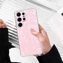 Newseego for Samsung Galaxy S25 Ultra 5G Case, Luxury Bling Rhombus Pattern Plating Case for Women Girls Men Anti-Scratch Soft TPU Frame Hard PC Back Bumper Cover for Samsung Galaxy S25 Ultra-Pink
